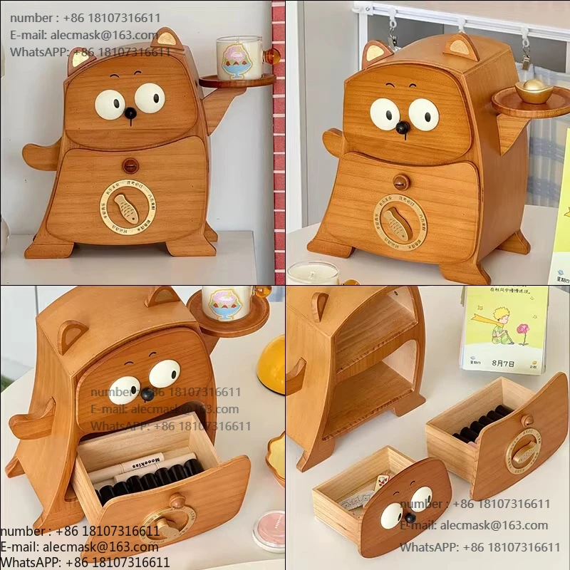 

Solid wood storage box, rectangular desktop ornament, wedding gift, drawer box, housewarming birthday gift for girls