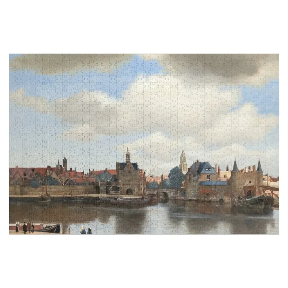 

Johannes Vermeer. View of Delft, 1660-61. Jigsaw Puzzle Picture Personalized Photo Gift Personalized Wooden Name Puzzle