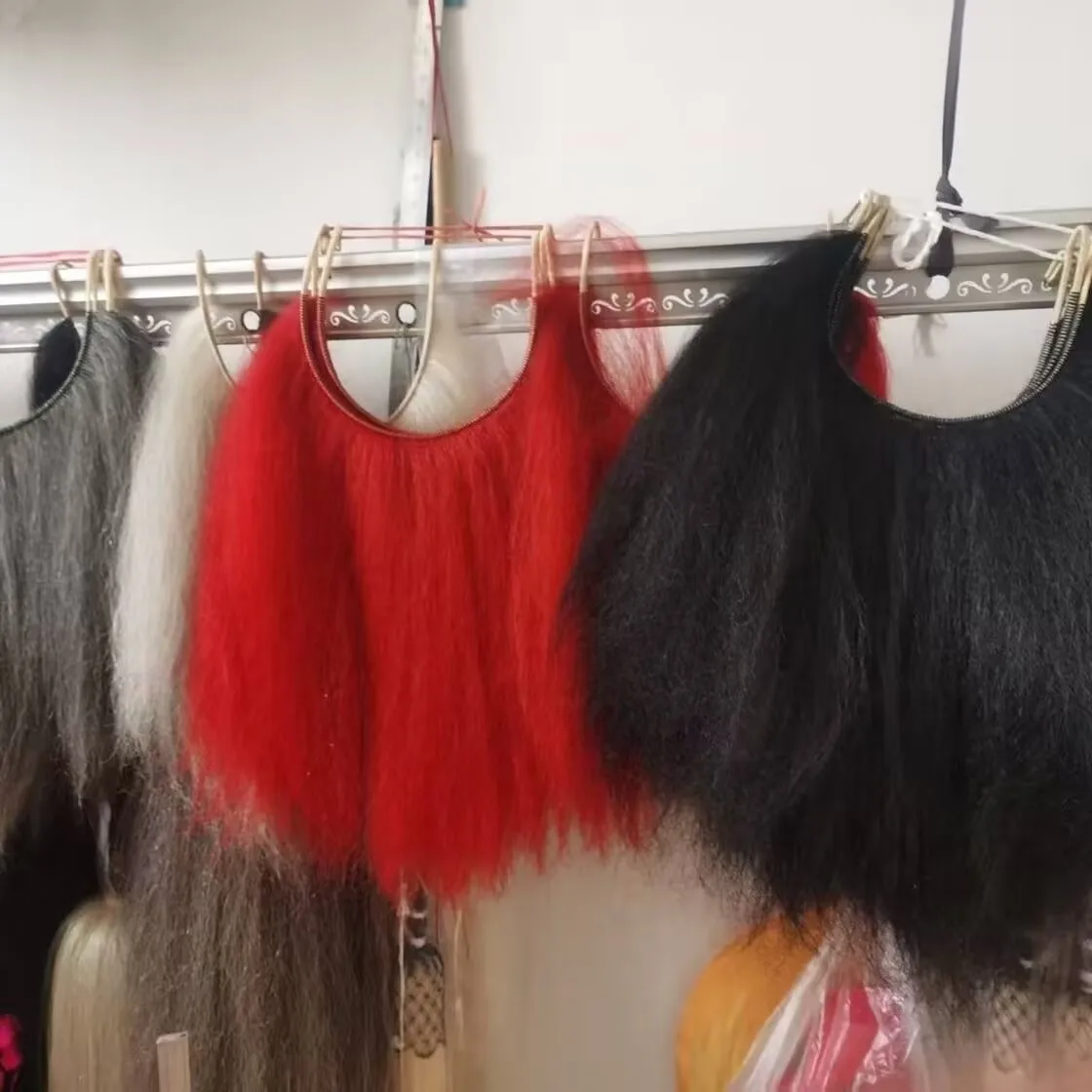 Theater opera yak hair performance beard yak hair thickening [about 40 cm] copper strip beard mouth beard