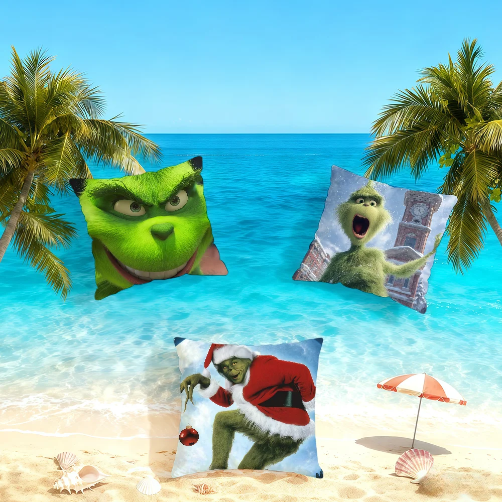 Cartoon Moive G-GRINCH-ES cushion cover Home Bedding Sofa living Room pillowcase Simple Soft Skin Cushion Cover Party Gift