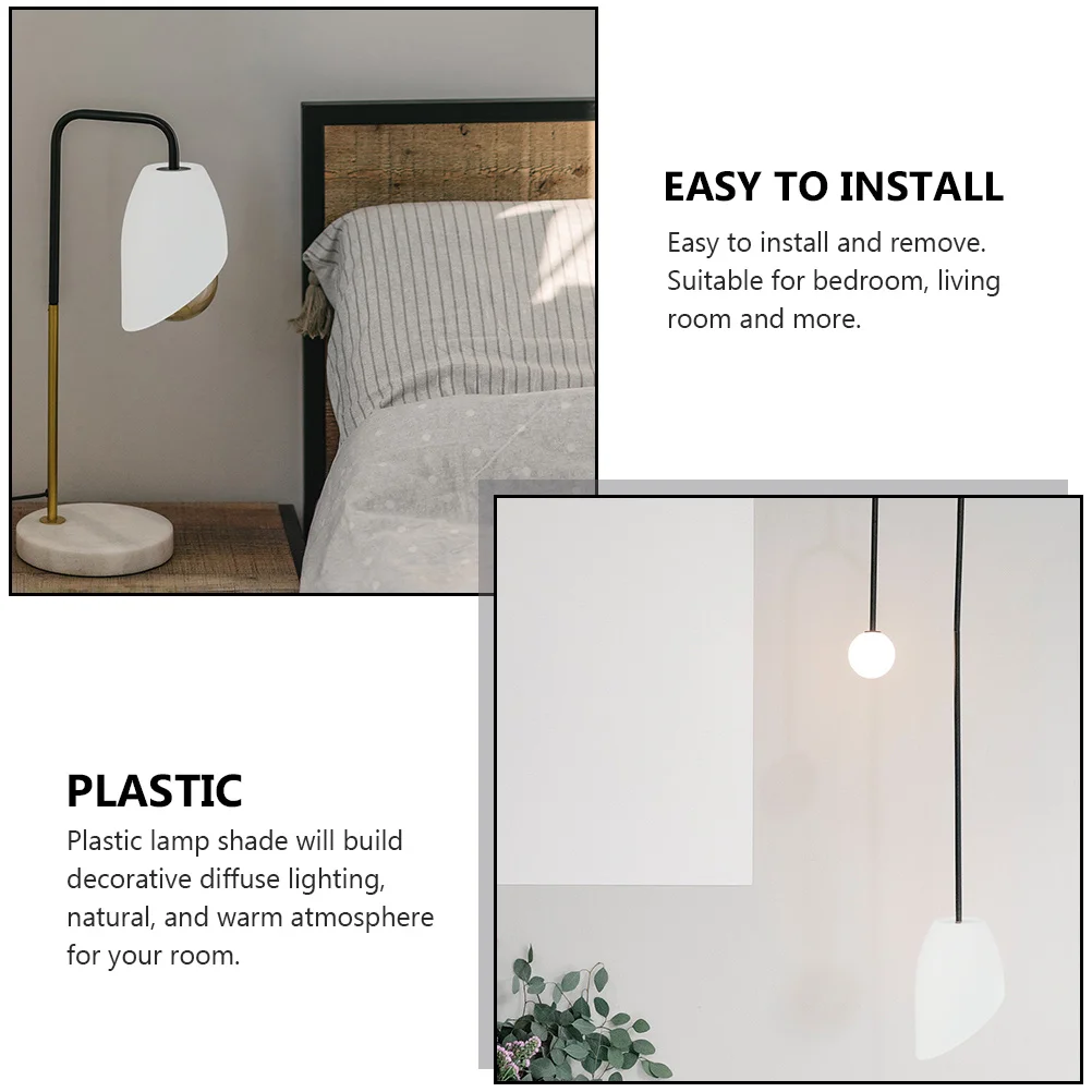 6Pcs Plastic Lampshade Modern Household Light Cover White Ceiling Lamp Replacement Decorative Diffuse Lighting Warm Atmosphere