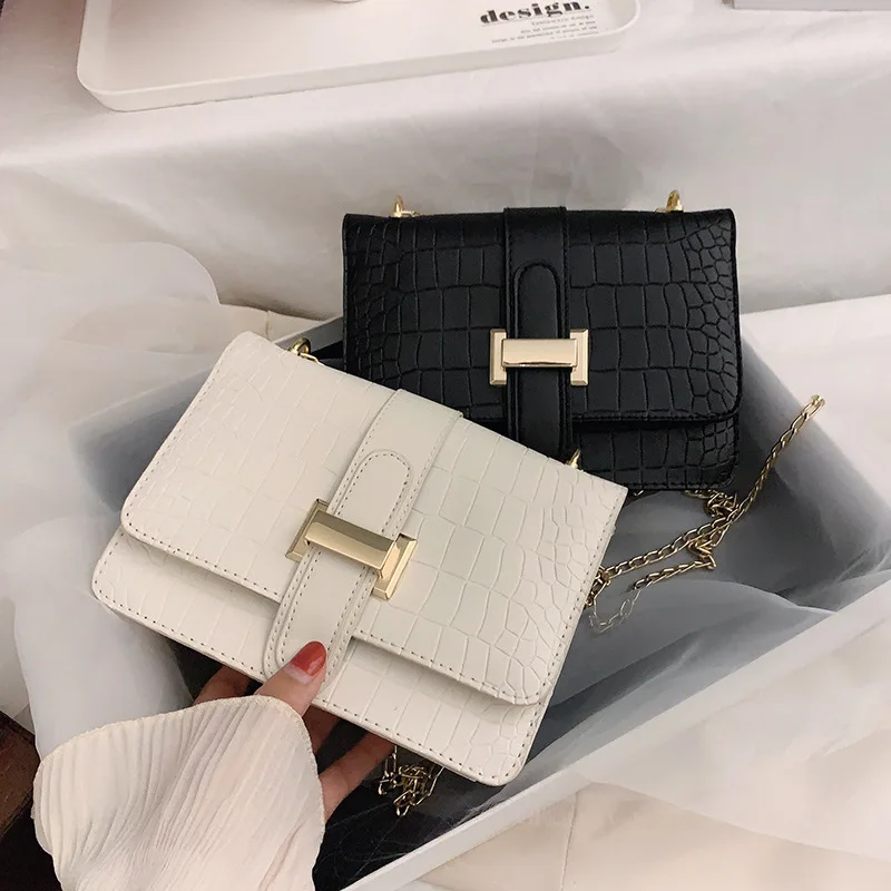 2022 Luxury Stone Pattern borsa da donna catene borse a tracolla borsa a tracolla in pelle moda Messenger Pocket Wallet Stranger Things