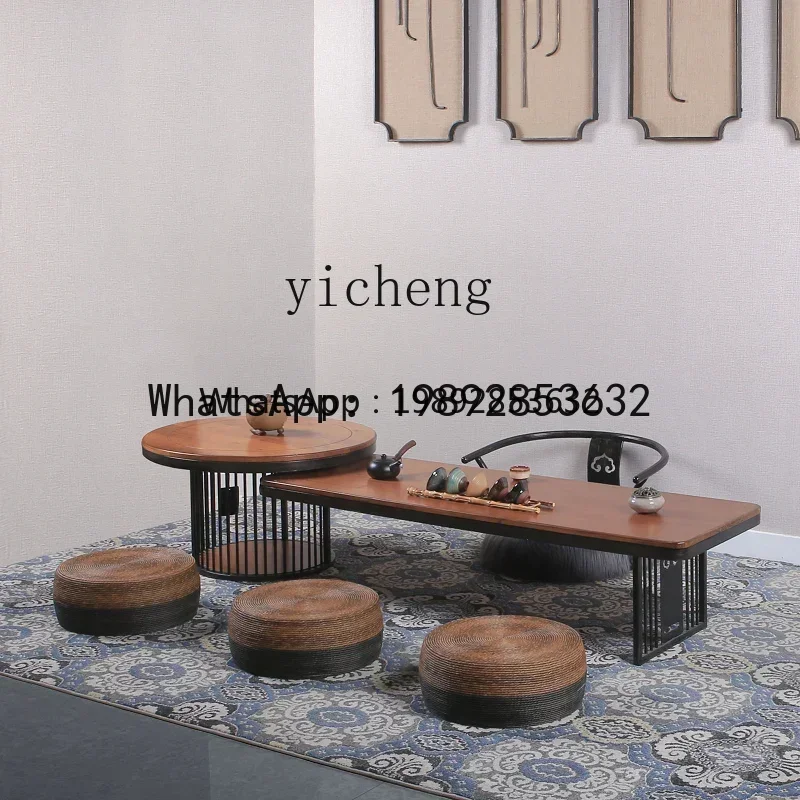 

C1 Solid wood bay window low coffee table living room creative simple home zen small tea table