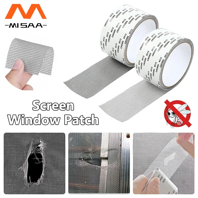 Net Repair Tape Self-adhesive Window Screen Mesh Mosquito Net Tape  Seal For Window Door Tears Holes Fix Patch Repair Tape Tools