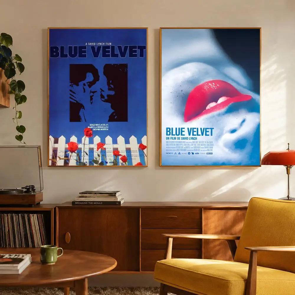 Surreal Movie Blue Velvet Poster Digital Solvent Print Waterproof PP Fade-Resistant Wall Art Room Decor Gift