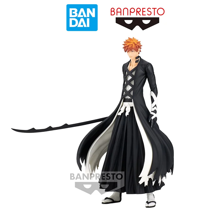 

Bandai Original Banpresto Bleach Solid and Souls Ichigo Kurosaki 2 17Cm Anime Collection Figure Model Children Toy Birthday Gift