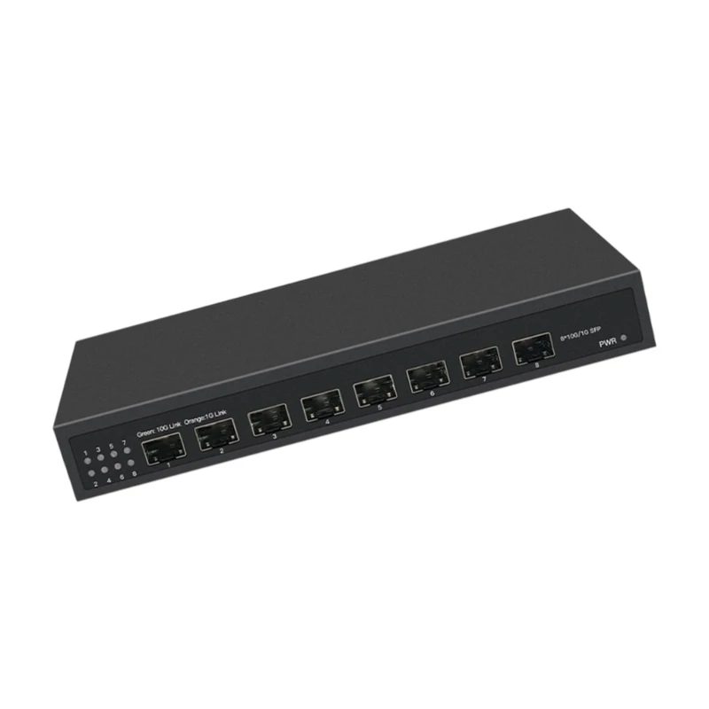 31BA None Managed 8 Port 10 Gigabit Ethernet Fiber Opticals Switching Plugs Play for Networking