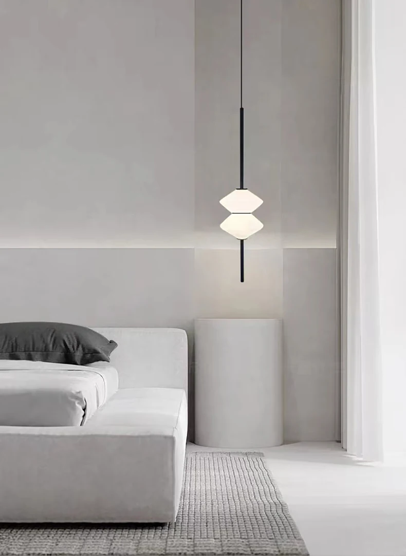 White Glass LED Pendant