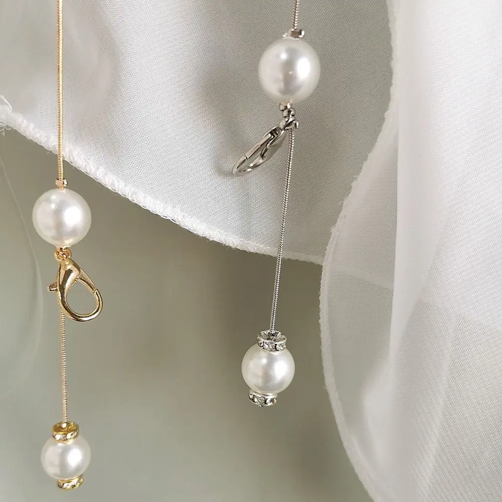 Vestido Cadena de cintura Mujer Elegante Cinturón de perlas Vestido de perlas ajustable Falda con cintura delgada Cadena de cintura de perlas