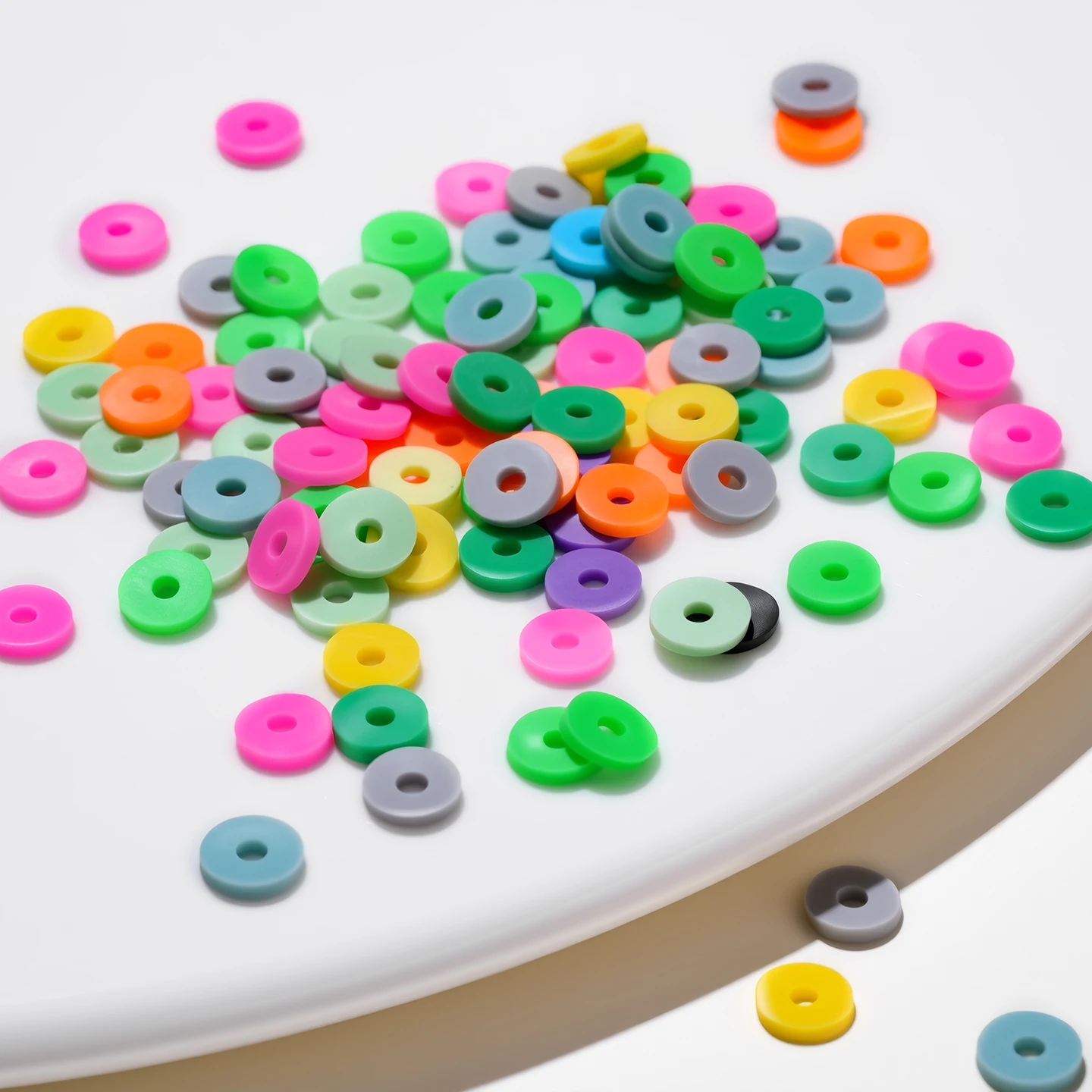 Aliexpress 10g/Lots 6mm Mixed Color Polymer Soft Clay Beads Flat Round Spacer Loose Beads for DIY Bracelet Necklace Jewelry Making Supplies - Aliexpress Deal