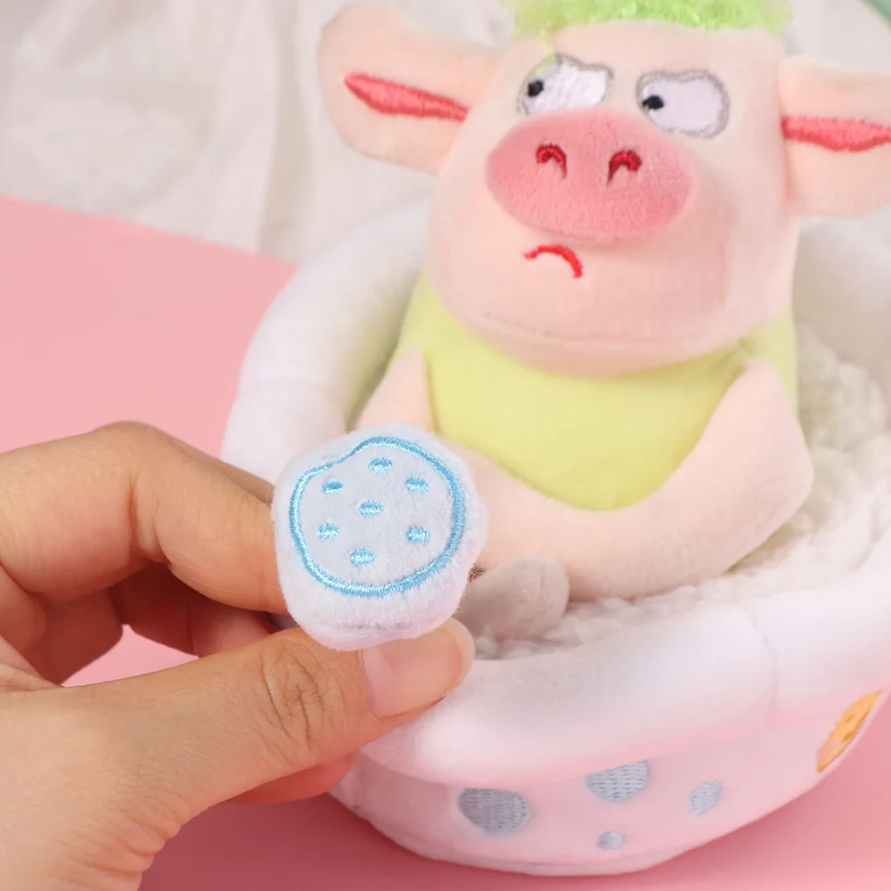 DIY المشهد الدعائم القطن دمية حوض الاستحمام سطح المكتب ديكور حلية دمية كيس النوم Kawaii الكرتون 10 سنتيمتر دمية حوض الاستحمام هدية