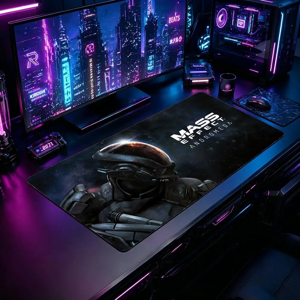 Gaming Mouse Pad MMass Effect Mouse Pad XXL Large Desk Mat Non-Slip Rubber Extended Mousepad for PC Laptop Setup