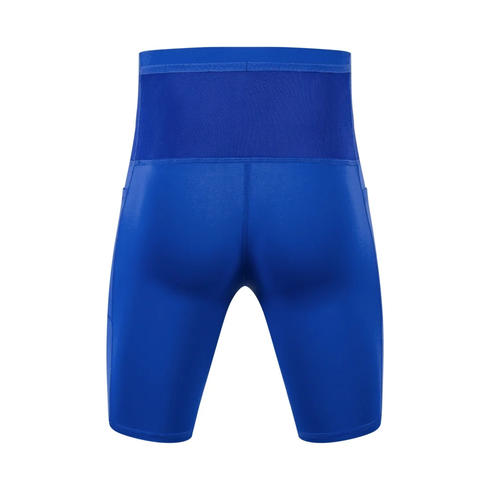 Herren-Kompressions-Marathon-Laufshorts mit Hüfttasche, schnell trocknend, für Training, Fitness, Sport, enge Shorts – Detail 16