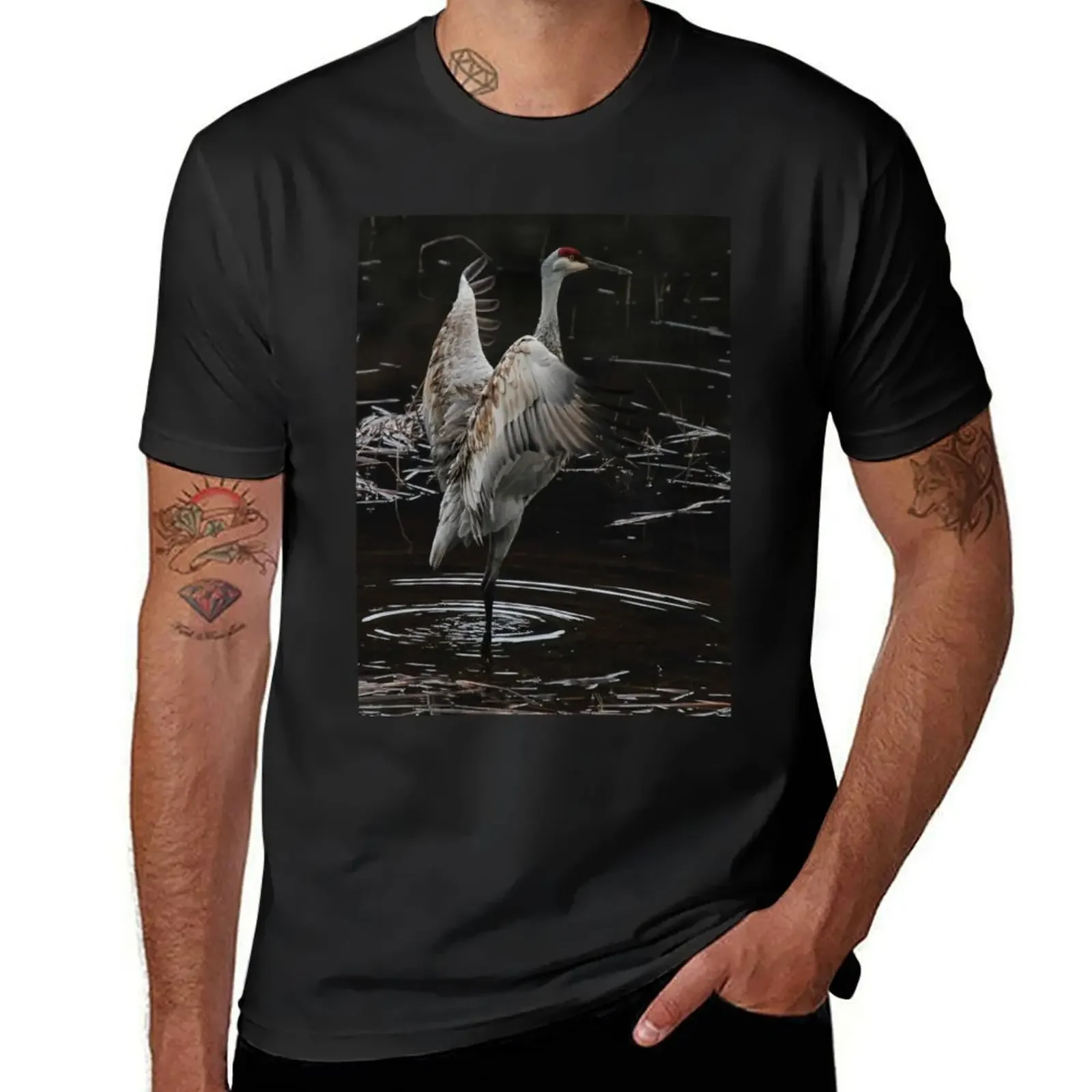 The Crane Ballet #2 T-Shirt graphic t shirts man t shirt plus sizes oversized clothes for men