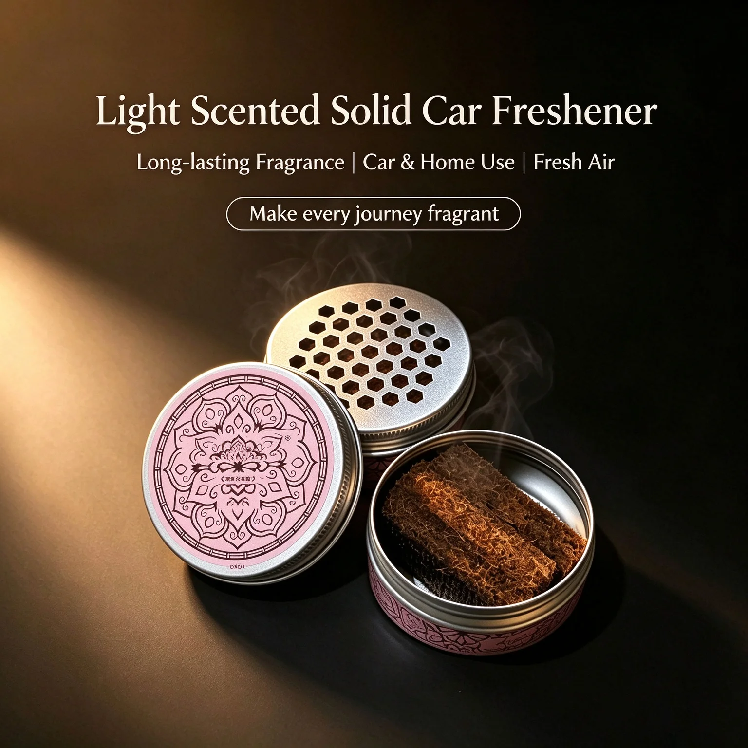 Car air freshener for deodorization, long-lasting freshness and air purification, solid fragrance, car interior decoration, car