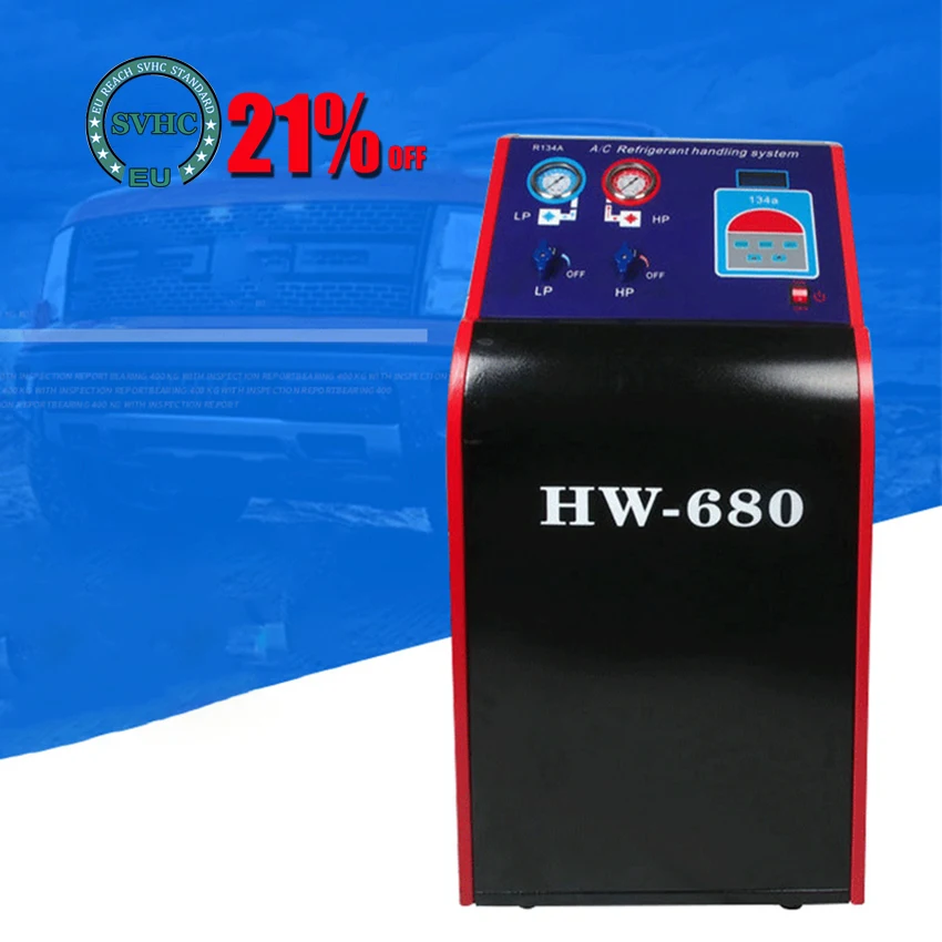 

HW-680 Fully Automatic Refrigerant Filling Machine 220V Refrigerant Recovery And Recycling Machine Automobile Testing Equipment