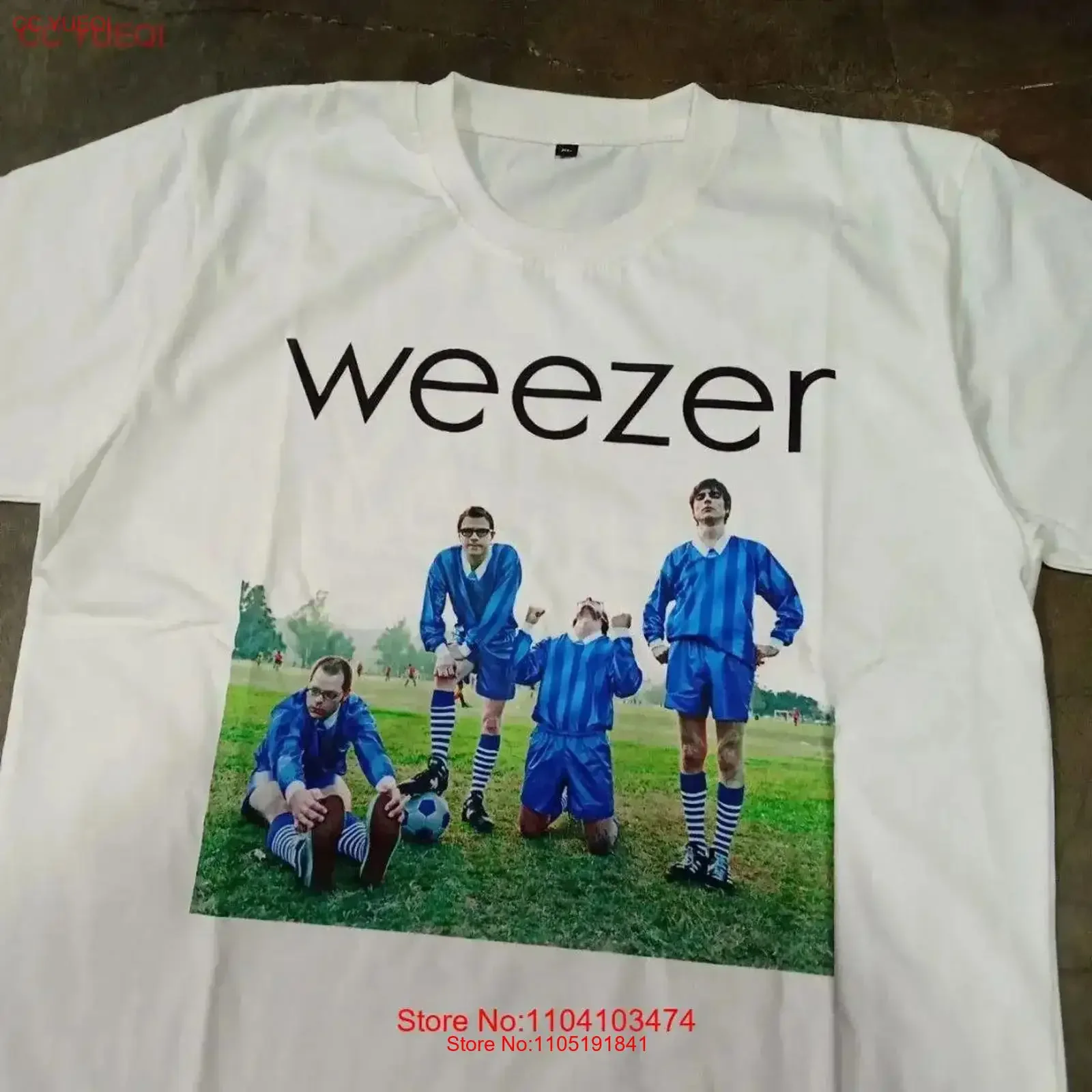Weezer Enlightenment T shirt short sleeve tee Reprint digital NH14017 vintage Washed graphic fashion Casual