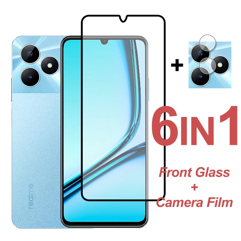 Protective Glass For Realme Note 50 Screen Protector Full Cover Tempered Glass Phone Camera Len Film On For Realme Note 50