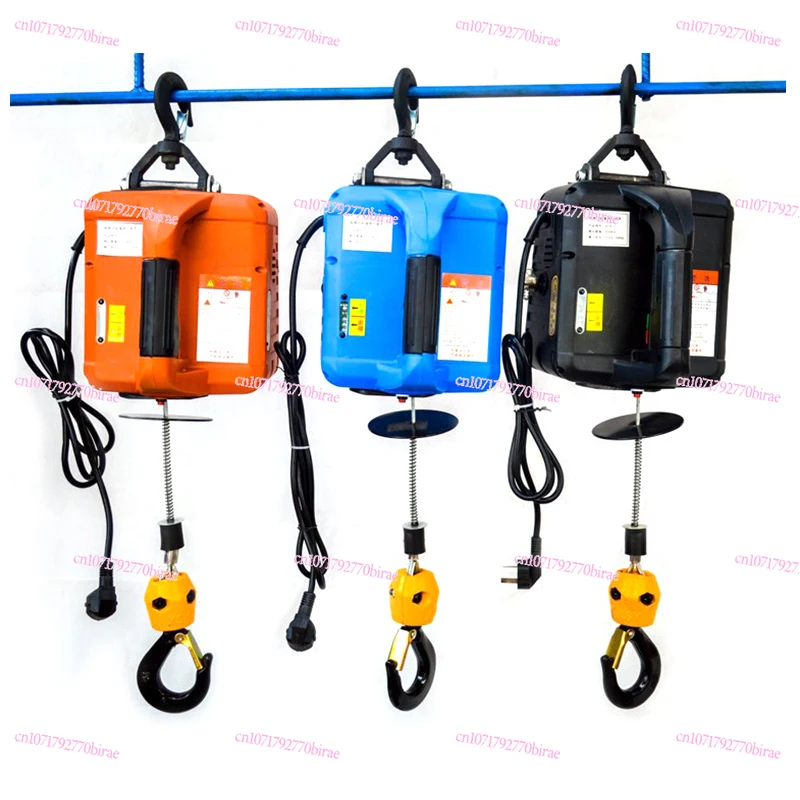500KG Load Portable Electric Winch Traction Hoist Manual/Remote Control/Wire Control Electric Hoist 220V/110V Hoist Lifting Tool