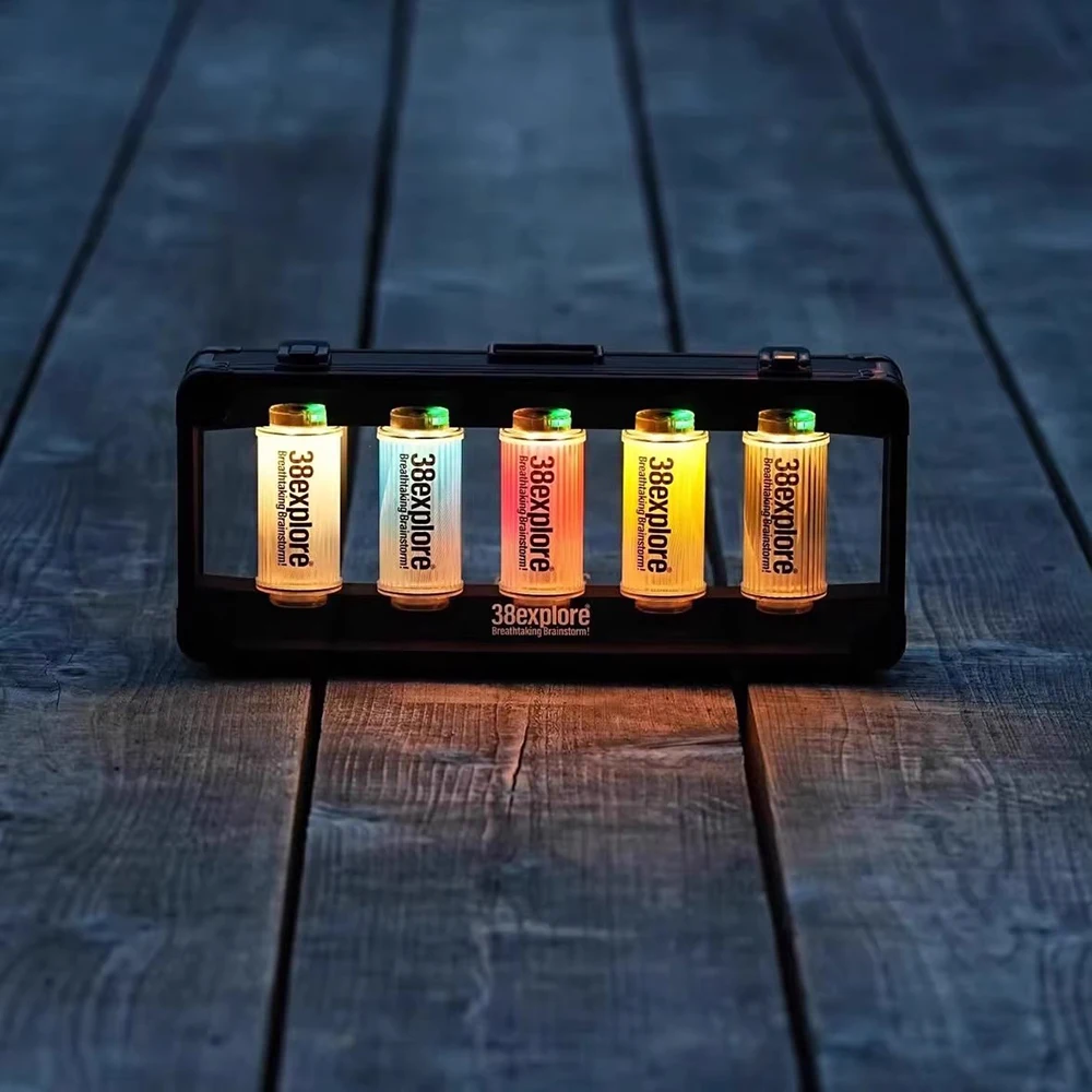 NEW Transparent 38 Explore USB Rechargeable Flashlight Mini LED Camping Lantern with Magnetic Base 3000mAh Battery Outdoor Light
