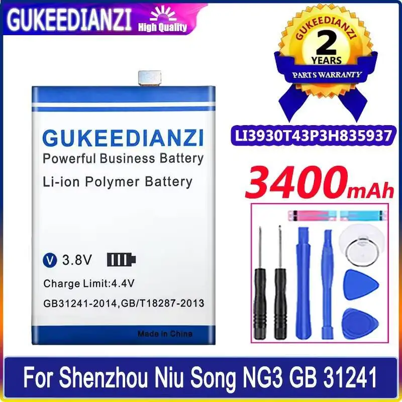 

For Shenzhou Niu Song NG3 GB 31241 Mobile Phone Battery Fast Charging 3400Mah LI3930T43P3H835937 Reliable Power Supply