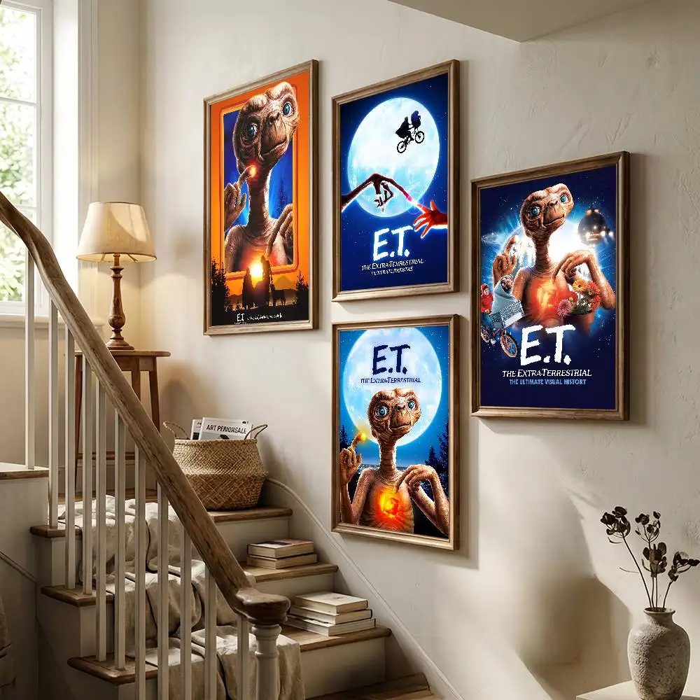Classic Movie E.T. the Extra-Terrestrial Poster For Bedroom Gamer Room Decor Restaurant Wall Trendy Aesthetic Gift