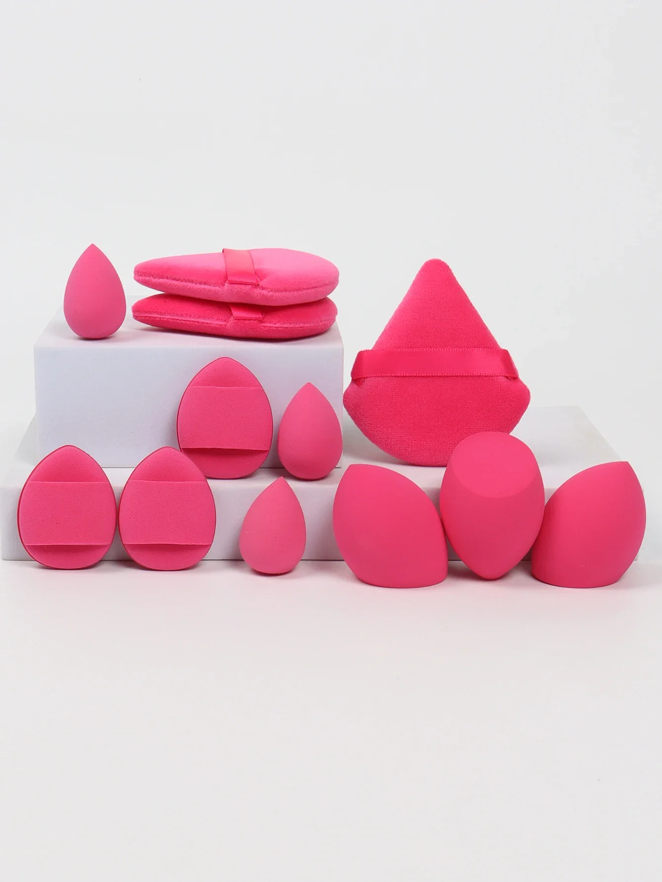 12-Piece All-Purpose Makeup Sponge Set, Made of 3 Loose Powder Puffs, 3 Mini Air Cushion Puffs, 3 Beauty Eggs and 3 Mini Beauty image 2