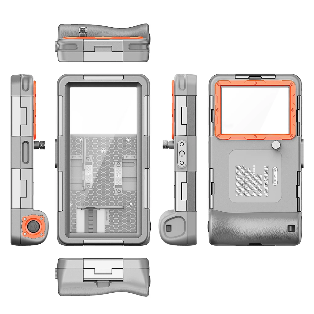 Multifunctioneel, duurzaam, waterdicht, 15 m/50 ft, universeel 6,9 inch waterdicht telefoonhoesje, IP68, professionele duikfotografie