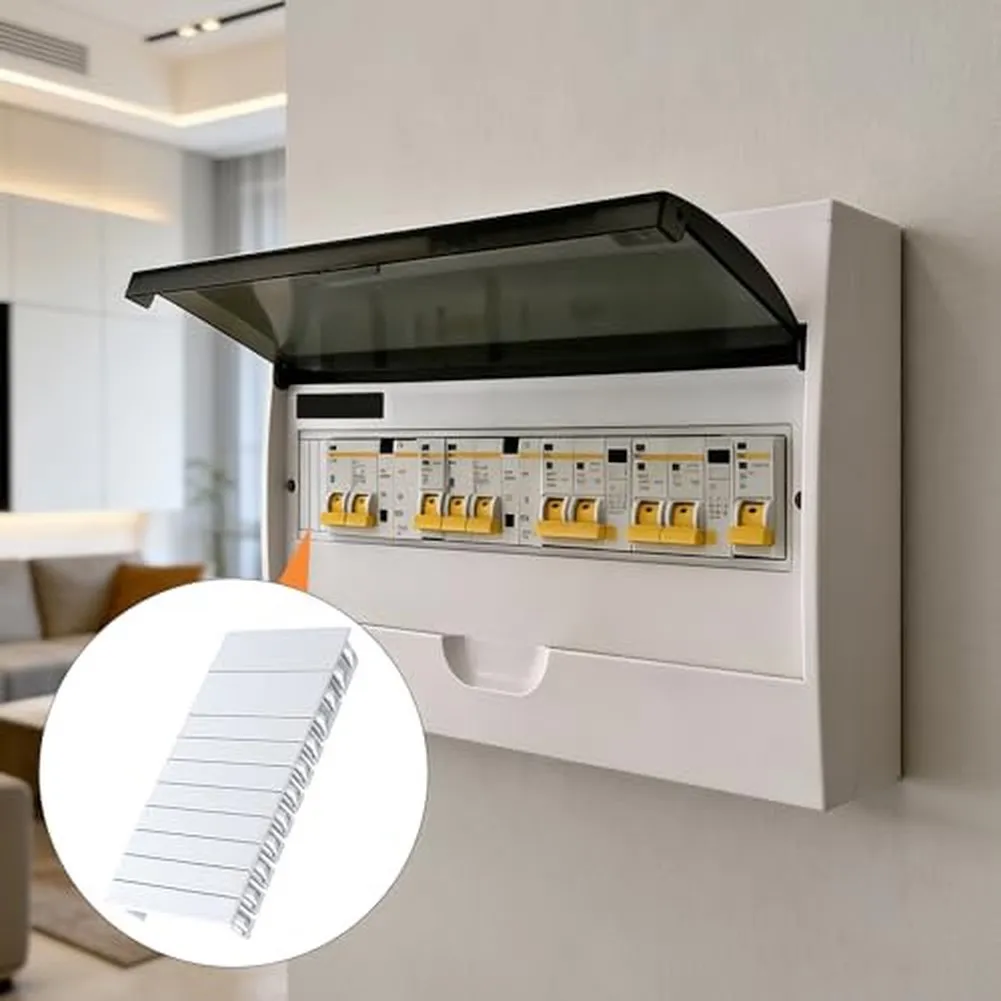 50PCS White ABS Electric Panel Slot Covers Modular Hole For Shields For Fuse Box Distribution Board Safety Accessories