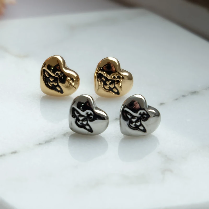 

Серьги-гвоздики из стерлингового серебра S925, простые, модные, милые, в форме персикового сердца, для женщин.