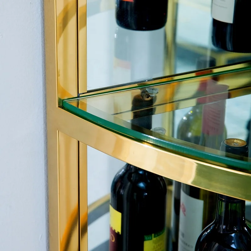 Imagem -04 - Luxo Bar Wine Storage Cabinet Modern Glass Furniture Custom