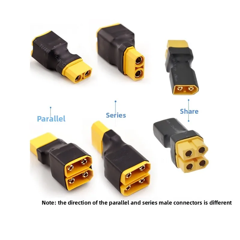 1pcs Original XT30 XT60 XT90 Series Parallel Adapter Connector for RC Lipo Battery, Drone EV Battery Expansion