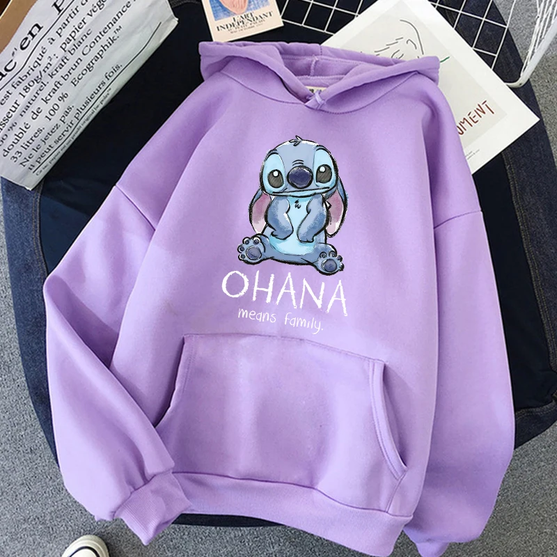 Women's Fall Clothing Disney 100th Anniversary Lilo & Stitch Women's Hoodie Fashion Street Y2k Sweatshirt Long Sleeve Pullover