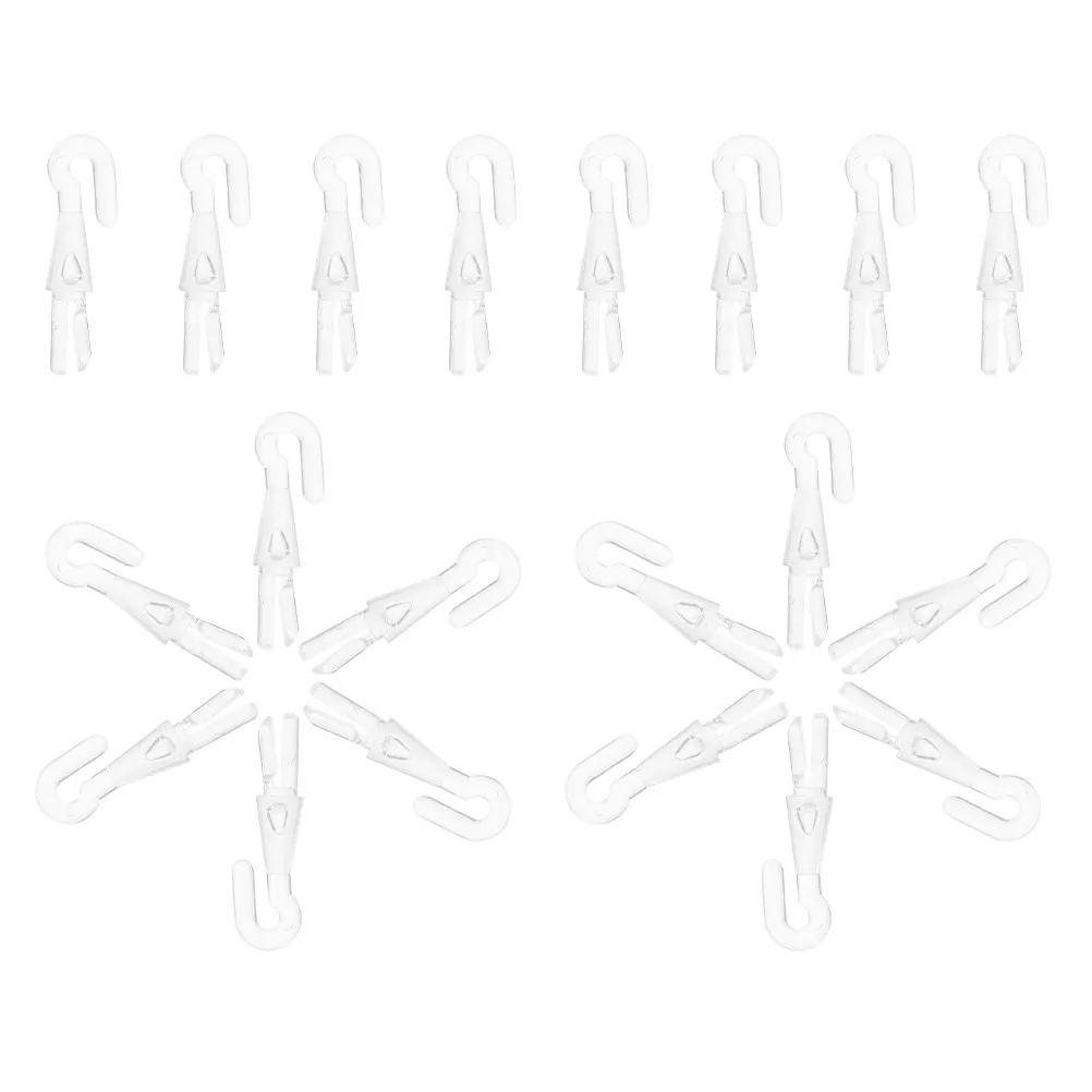 20Pcs Blind Wand Hooks Replacement Plastic Connector for Vertical Blinds Window Blind Repair Parts Transparent