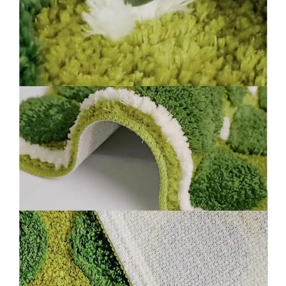 Washable Extra Soft Moss Plush Carpet Non-Slip Green Plant Green Moss Rug Thickened Strong Absorbent Tufted Floor Mat Toilet