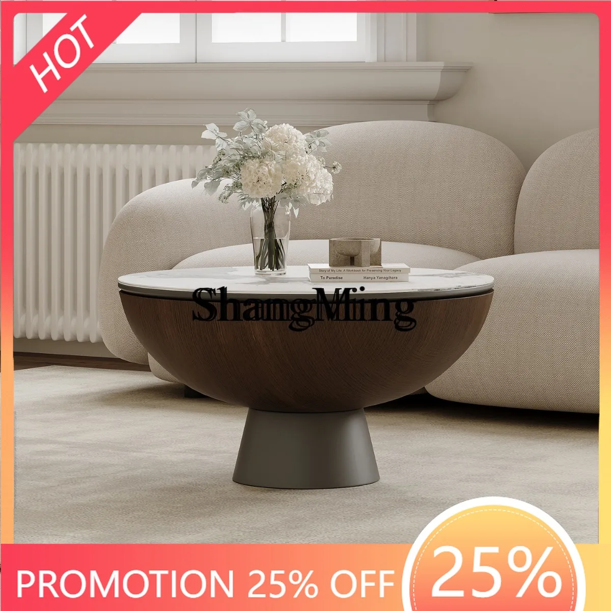 FG  Minimalist Round Storage Coffee Table Internet  Creative Large Capacity Small Apartment High-End Multifunctional Bowl