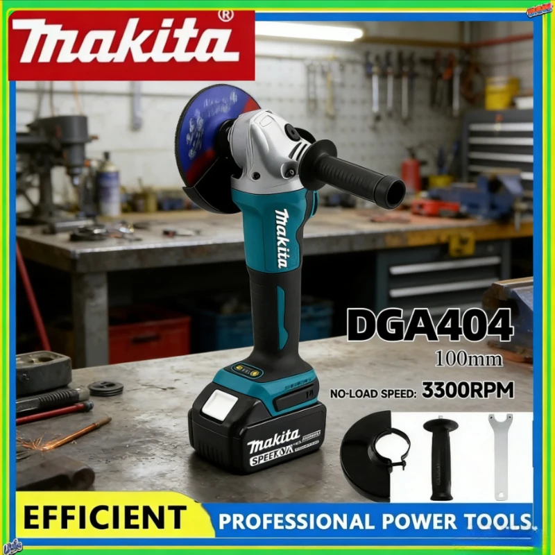 

Makita DGA404 Brushless 100MM Electric Angle Grinder Metal Wood Power Tool Grinder Cordless Grinding Polishing Cutting Machine