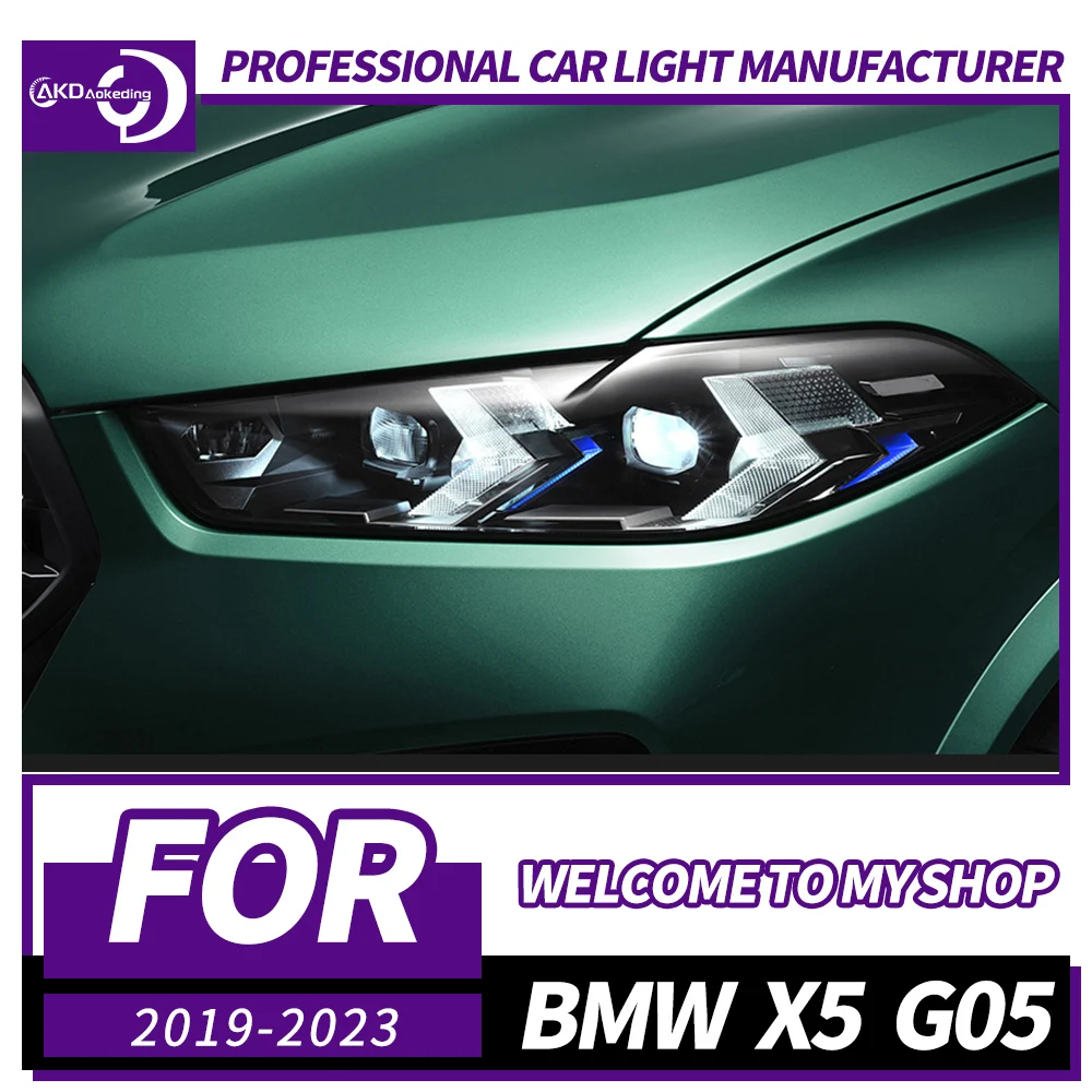 

AKD Head Lamp for BMW G05 X5 LED Headlight 2019-2022 Headlights X5 DRL Turn Signal High Beam Angel Eye Projector Lens