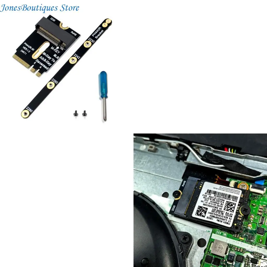 M.2 A+E to NVME Adapter with Bracket M.2 WIFI Interfaces A+E to M W8KE