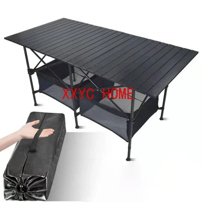 Outdoor Portable Folding Desk Camping Equipment Camping Aluminium Alloy BBQ Picnic Table Waterproof Durable Foldable Tables