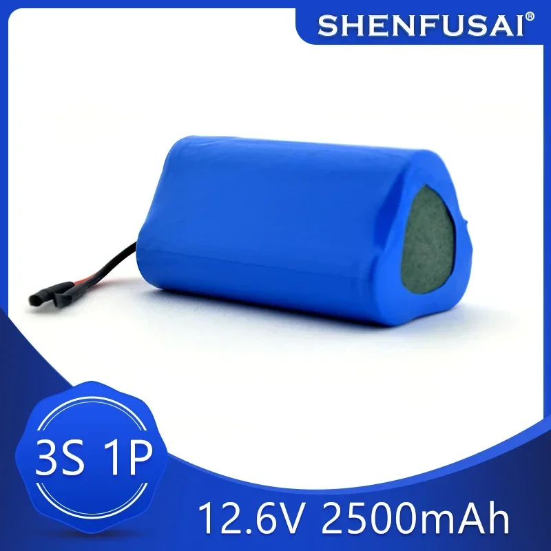 3S1P lithium-ion battery pack 2500mAh 100% high-capacity lithium battery, novel 12.6V