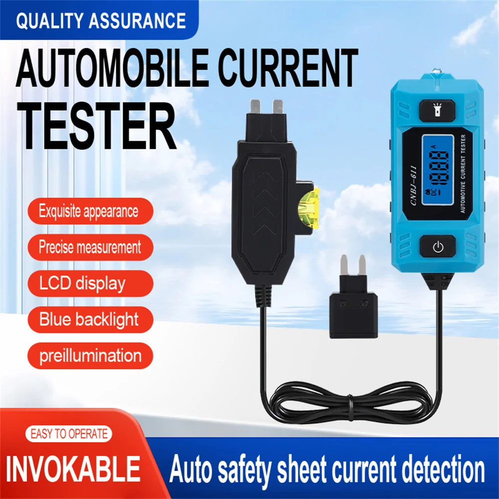 Current Test Fuse Diagnostic Tool Repair Detector Galvanometer Automotive Accessories 12V Range 0.01~19.99A Car Circuit Tester