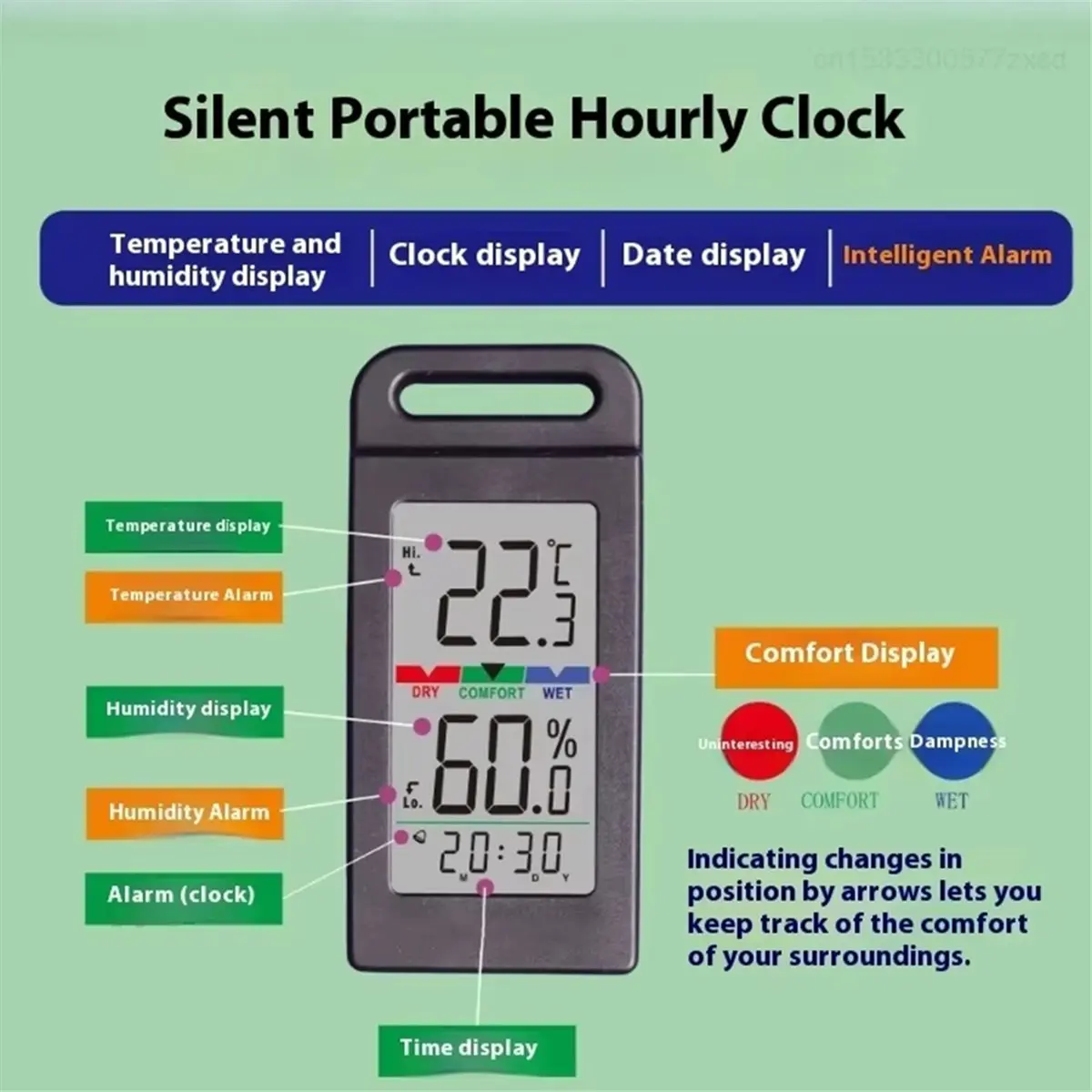Thermometer Outdoor Camping Temperature and Humidity Meter Camping Vehicle Sensor LCD Indoor Temperature Tool