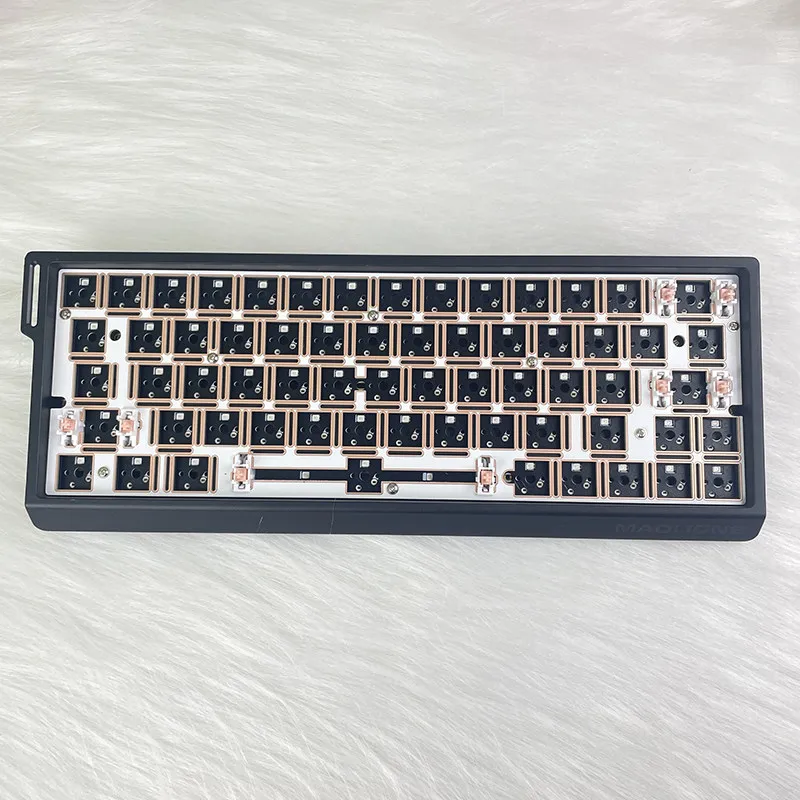 Wired Mechanical Keyboard Kit Customized Single-mode Hot Swap Transparent Hollow Out Support Driver Key Change ARGB Accessories