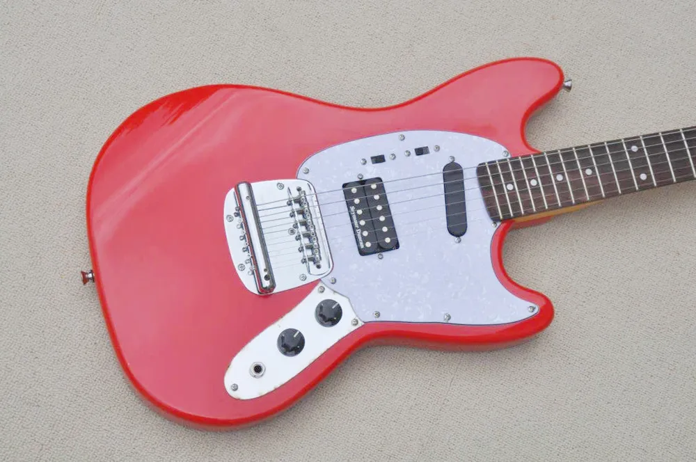 Red body 6 Strings Electric Guitar with Chrome Hardware,Maple Neck,Offer Customized