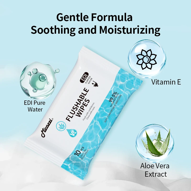Flushable Wet Toilet Paper Eco-Friendly Soft And Durable Flushable Wipes for Personal Hygiene