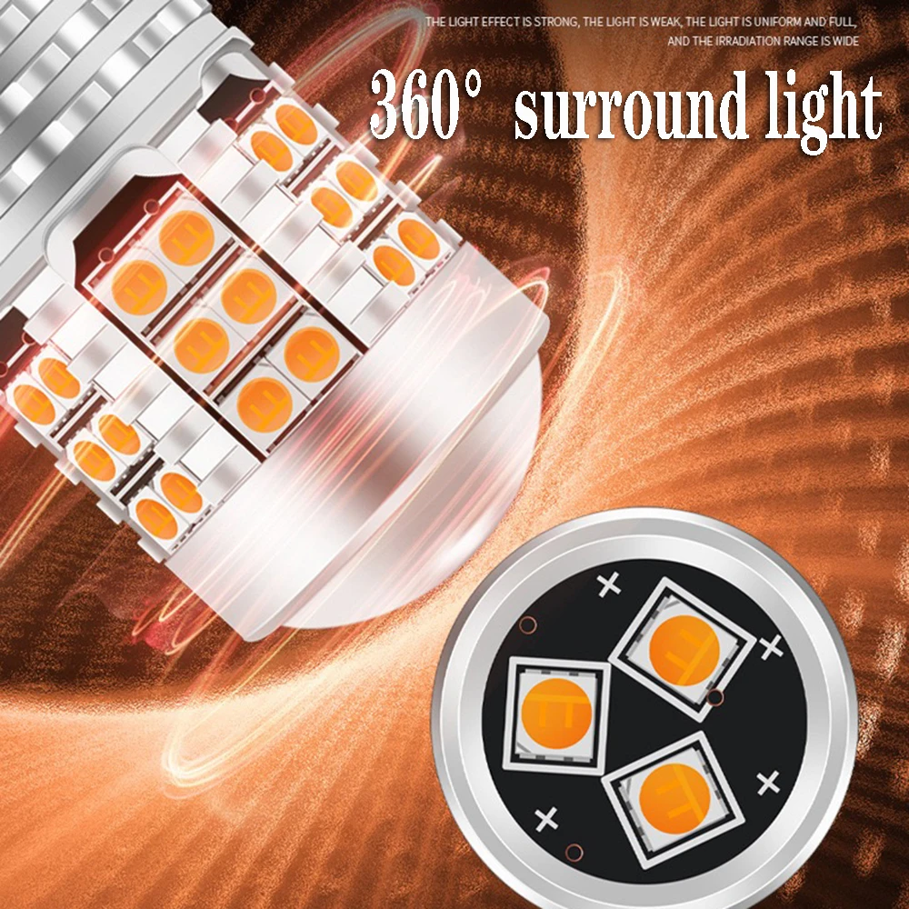 2x LED Turn Signal Light Lamp Canbus PY21W BAU15S For Peugeot 106 108 206 207 CC SW 208 301 406 508 807 Bipper Rifter Traveller