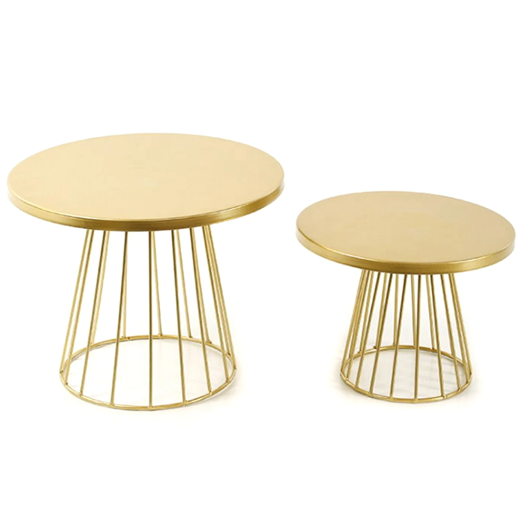 2Pcs Metal Cake Stands 8/10 Inch Pillar Style Cupcake Display Stand Dessert Tray Pie Plates for Bakeware Wedding Party