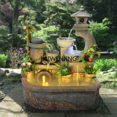 Fountain circulating water terrace ornament creative water feature hotel courtyard clubhouse humidification landscaping