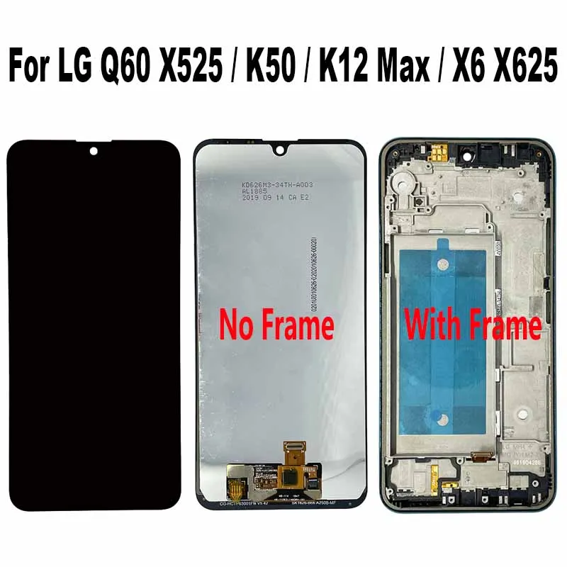 For LG Q60 K50 K12 Max X525 X525BAW X525HA X520 X520BMW LCD Display Touch Screen Digitizer Assembly For LG X6 X625N X625